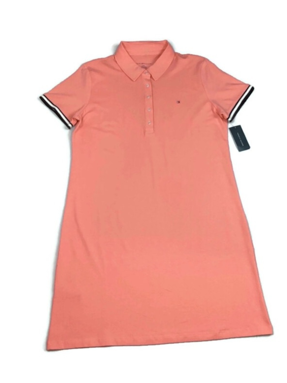Tommy Hilfiger Peach Polo Shirt Dress Large NEW! Retail $59.50